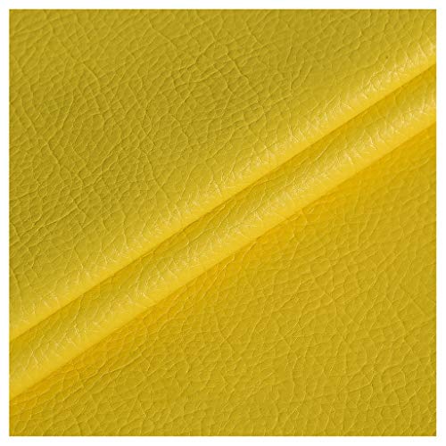Kunstleder Leder Meterware Polsterstoff Stoff 138cm Bezugsstoff Lavendel(Yellow,1.38x20m) von XXGJOALD