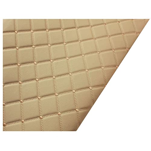 Kunstleder Lederkonzept Kunstleder Polsterstoff Gesteppt Kaschiert Meterware Möbelstoff Dekostoff(Beige,1.6x8m) von XXGJOALD