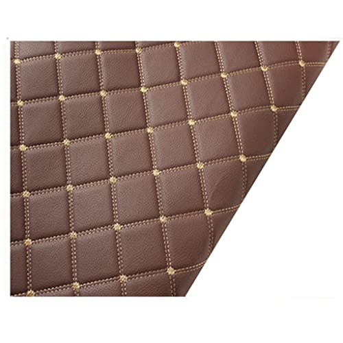 Kunstleder Lederkonzept Kunstleder Polsterstoff Gesteppt Kaschiert Meterware Möbelstoff Dekostoff(Brown,1.6x2m) von XXGJOALD