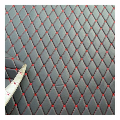 Kunstleder PVC Gesteppt Kaschiert Leder Kunstleder Polsterstoff Gesteppt Kaschiert Meterware Dekostoff Für Schrank(Black1,1.6X1m) von XXGJOALD