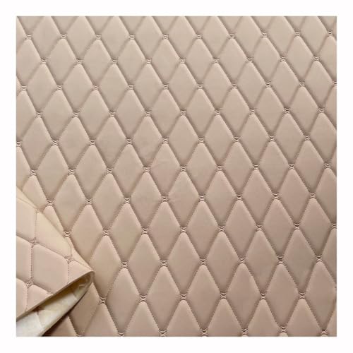 Kunstleder PVC Gesteppt Kaschiert Leder Kunstleder Polsterstoff Gesteppt Kaschiert Meterware Dekostoff Für Schrank(Cream,1.6X10m) von XXGJOALD