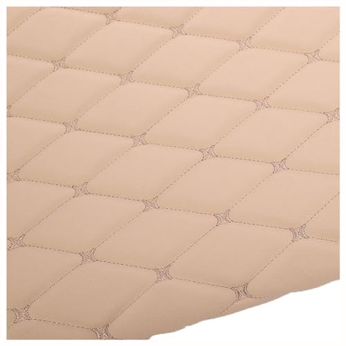 Kunstleder PVC Gesteppt Kaschiert Leder Kunstleder Polsterstoff Gesteppt Kaschiert Meterware Dekostoff Für Schrank(Cream,1.6X9m) von XXGJOALD