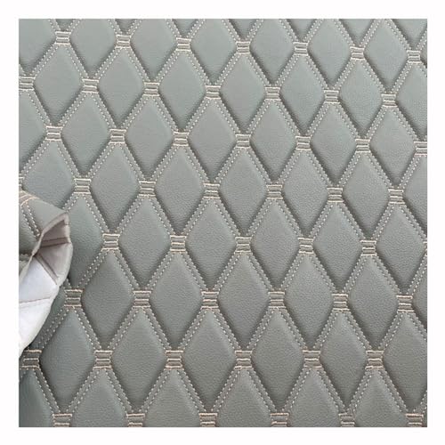 Kunstleder PVC Gesteppt Kaschiert Leder Kunstleder Polsterstoff Gesteppt Kaschiert Meterware Dekostoff Für Schrank(Gray,1.6X8m) von XXGJOALD