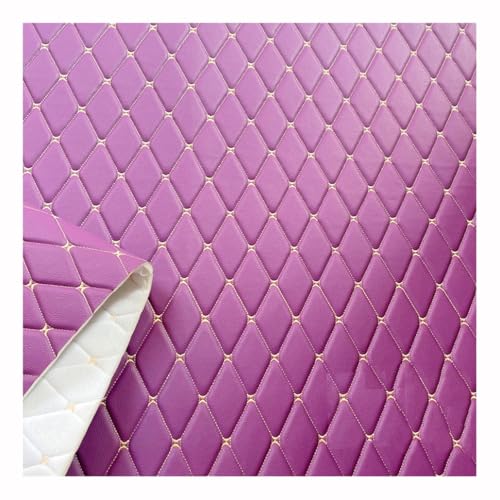 Kunstleder PVC Gesteppt Kaschiert Leder Kunstleder Polsterstoff Gesteppt Kaschiert Meterware Dekostoff Für Schrank(Purple,1.6X8m) von XXGJOALD