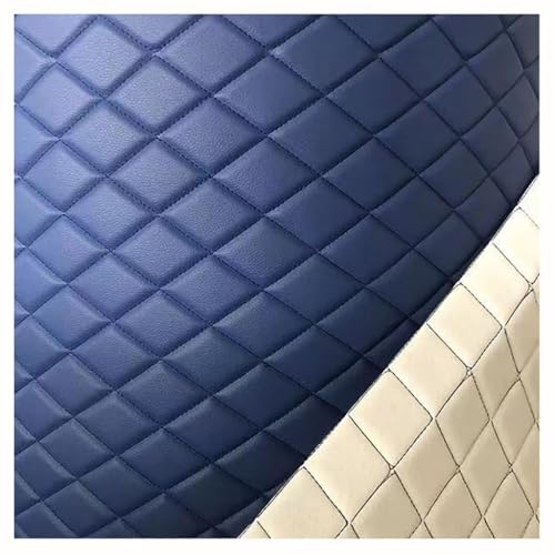 Kunstleder PVC Gesteppt Kaschiert Leder Kunstleder Polsterstoff Gesteppt Kaschiert Meterware Dekostoff Für Schrank Ledertasche Autositz Sofa Möbel Repara (Size:1.6x1m,Colour:Blue)(Blue,1.6X8m) von XXGJOALD