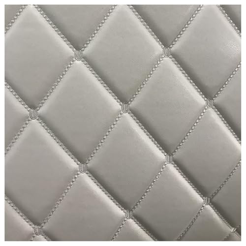 Kunstleder PVC Gesteppt Kaschiert Leder Kunstleder Polsterstoff Gesteppt Kaschiert Meterware Möbelstoff Für Polstermöbel, Handwerk, Näharbeiten, Sofa, Handtasche(White 2,1.38X3m) von XXGJOALD