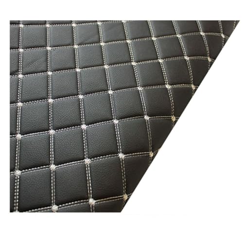 Kunstleder PVC Leder Polster Stoff Lederkonzept Kunstleder Polsterstoff Gesteppt Kaschiert Meterware Möbelstoff Dekostoff,Weinrot Möbel Textil Meterware(Black,1.6x15m) von XXGJOALD