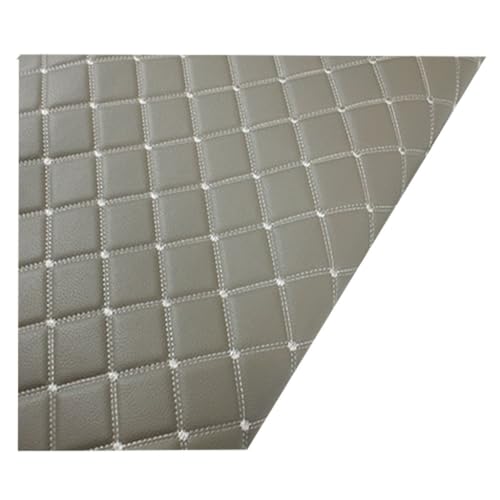 Kunstleder PVC Leder Polster Stoff Lederkonzept Kunstleder Polsterstoff Gesteppt Kaschiert Meterware Möbelstoff Dekostoff,Weinrot Möbel Textil Meterware(Gray,1.6x3m) von XXGJOALD