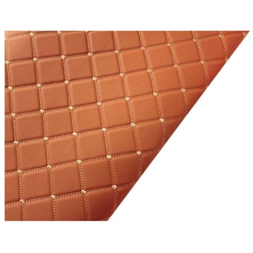 Kunstleder PVC Leder Polster Stoff Lederkonzept Kunstleder Polsterstoff Gesteppt Kaschiert Meterware Möbelstoff Dekostoff,Weinrot Möbel Textil Meterware(Oranje,1.6x7m) von XXGJOALD