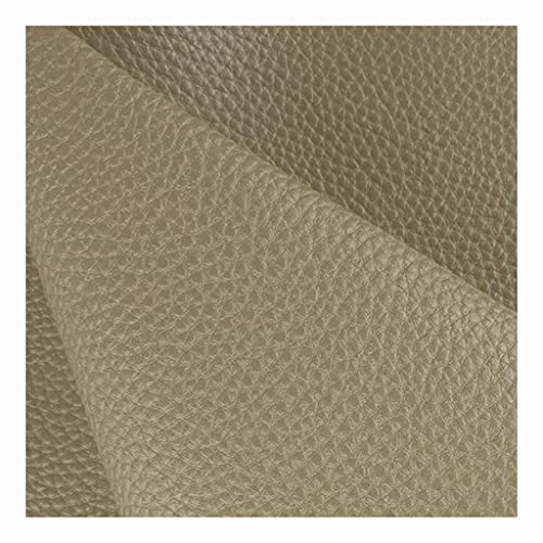 Kunstleder Polsterstoff Kaschiert Meterware MöBelstoff FüR SäMtliche Polsterarbeiten,Autos,Boote,Dekorationen 140 cm(Ash gold,1.4x5m) von XXGJOALD