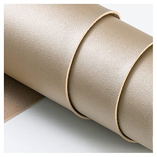 Kunstleder-Polsterstoff Von The Meter Wasserdicht Weich Hautfreundlich Napa Textur Dicke 1.8mm Reparatur Sofa Stuhl Sitzmöbel DIY Handgemachtes Handwerk Fahrzeuginnenrau(Golden,1.38X3m) von XXGJOALD