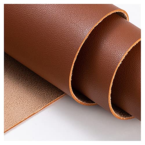 Kunstleder-Polsterstoff Von The Meter Wasserdicht Weich Hautfreundlich Napa Textur Dicke 1.8mm Reparatur Sofa Stuhl Sitzmöbel DIY Handgemachtes Handwerk Fahrzeuginnenrau(Red-brown,1.38X1m) von XXGJOALD