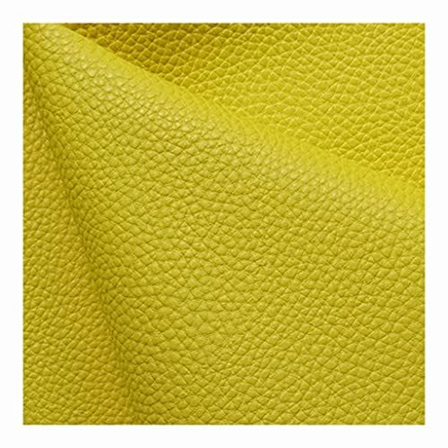 Kunstleder Stoff Einfarbig Polsterstoff 140x100cm zum Nähen DIY Basteln, Haarschleifen, Sofa Stuhl Sitzbezug DIY-Material(Yellow,1.4x4m) von XXGJOALD