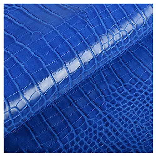 Kunstleder Stoff Krokodilmuster Glänzender PU-Kunstleder Polsterstoff Meterware 138 cm Breit für Sofastuhl-Sitzbezug, Möbel, DIY Crafts(Blue,1.38X5m) von XXGJOALD