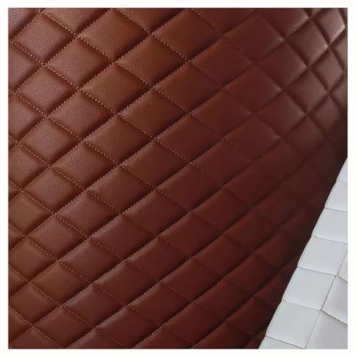 Möbelstoff Premium Bezugsstoff Zum Kunstleder Bestickter Lederstoff Autositzbezug Fahrzeugpolsterstoff Hintergrundwand Dekorationsmaterial(Dark coffee,1.6X10m) von XXGJOALD