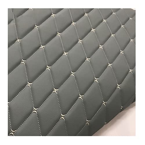 Möbelstoff Premium Bezugsstoff Zum Kunstleder Bestickter Lederstoff Autositzbezug Fahrzeugpolsterstoff Hintergrundwand Dekorationsmaterial(Gray,1.6X9m) von XXGJOALD