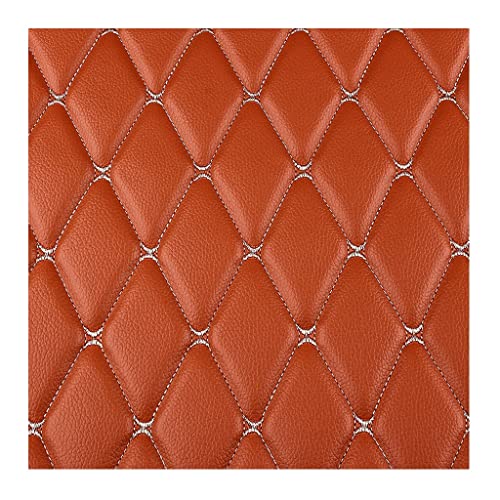 Möbelstoff Premium Bezugsstoff Zum Kunstleder Bestickter Lederstoff Autositzbezug Fahrzeugpolsterstoff Hintergrundwand Dekorationsmaterial(Marquat,1.6X2m) von XXGJOALD