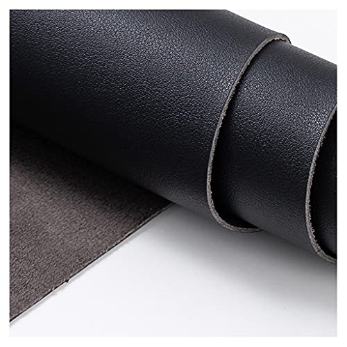 Möbelstoff Premium Bezugsstoff Zum PU Kunstleder 138 X 50 cm ， Kunstleder Stoff Polster Handwerk DIY Nähen Sofa Handtasche Auto Futter Autositz ， Mehrfarbig(Black,1.38X1m) von XXGJOALD