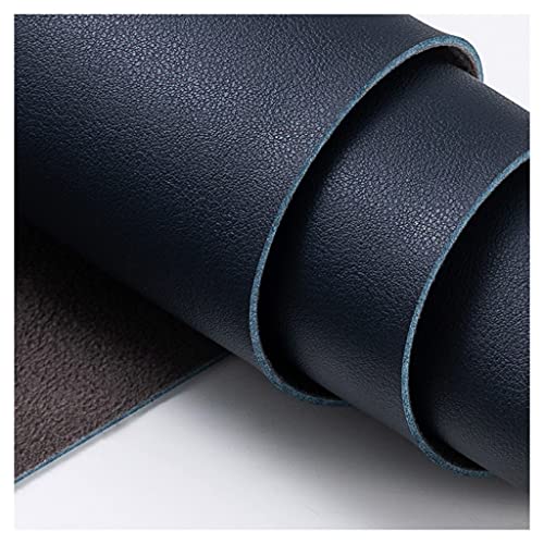 Möbelstoff Premium Bezugsstoff Zum PU Kunstleder 138 X 50 cm ， Kunstleder Stoff Polster Handwerk DIY Nähen Sofa Handtasche Auto Futter Autositz ， Mehrfarbig(Dark blue,1.38X2m) von XXGJOALD