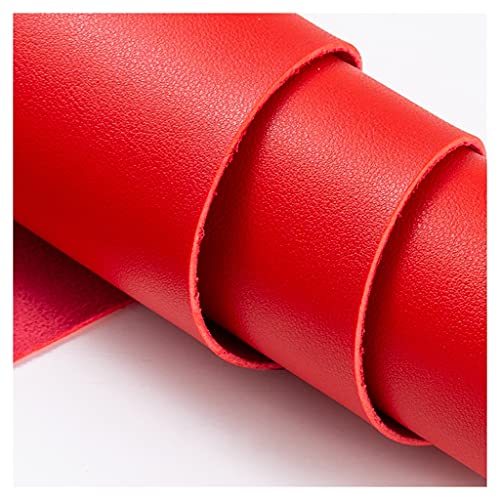 Möbelstoff Premium Bezugsstoff Zum PU Kunstleder 138 X 50 cm ， Kunstleder Stoff Polster Handwerk DIY Nähen Sofa Handtasche Auto Futter Autositz ， Mehrfarbig(Red,1.38X2m) von XXGJOALD