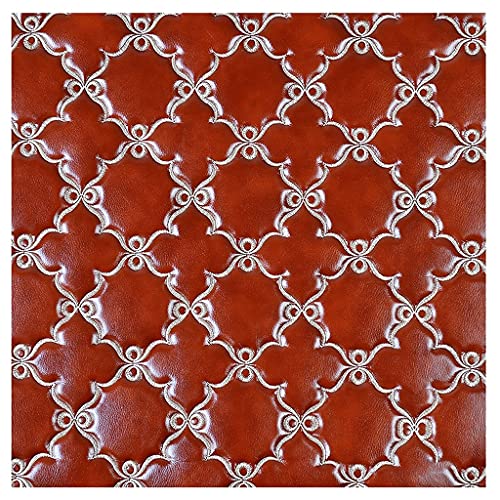Möbelstoff Premium Bezugsstoff Zum PU Stoff Leder, Kunstleder Kunstleder Material Polster Handwerk DIY Nähen Sofa Handtasche Autositz Dekorationen(Red6,1.38X6m) von XXGJOALD