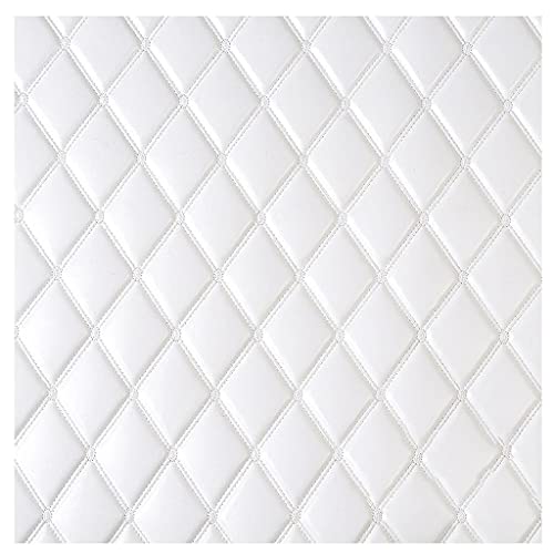 Möbelstoff Premium Bezugsstoff Zum PU Stoff Leder, Kunstleder Kunstleder Material Polster Handwerk DIY Nähen Sofa Handtasche Autositz Dekorationen(White10,1.38X8m) von XXGJOALD
