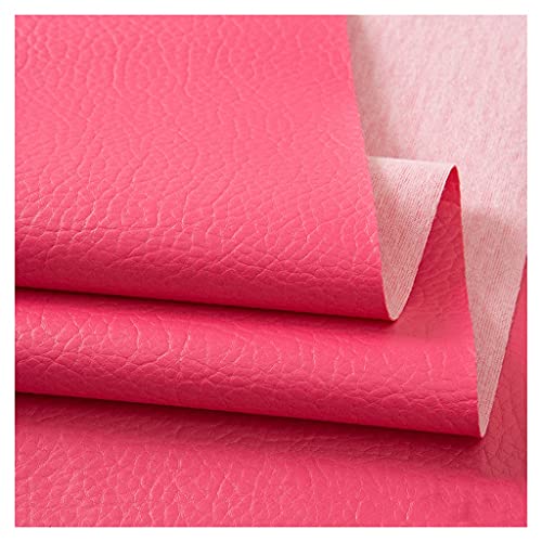 Möbelstoff Premium Bezugsstoff Zum PU Stoff Leder, Kunstleder Material Polster Handwerk DIY Nähen Sofa Handtasche(Rose Red,1.4X10m) von XXGJOALD