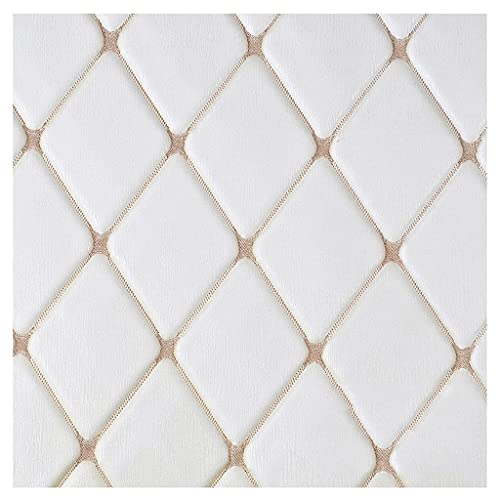 Polsterstoff Gesteppt Kaschiert Gestepptes Kunstleder Kaschiert 6mm Leder Stoff 1,38m Breit - für Polsterarbeiten, Auto(White19,1.38X2m) von XXGJOALD