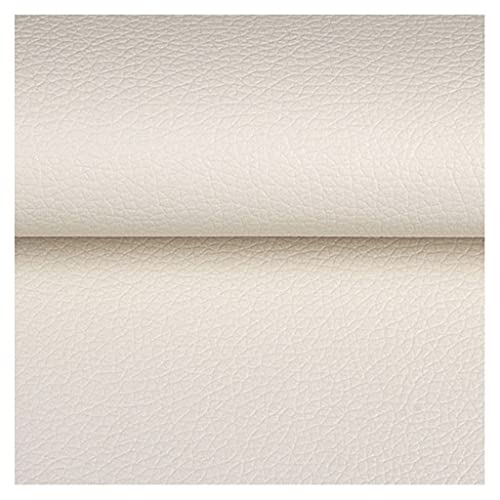 Premium Gekörnt Bezugsstoff Strukturiertes Der Litschi Kunstleder Polsterstoff Verbreiterte Version 1.4m Gekörnt Lederimitat Texturiert Lederstoff Möbelstoff Meterware(Creamy-white,1.4X6m) von XXGJOALD
