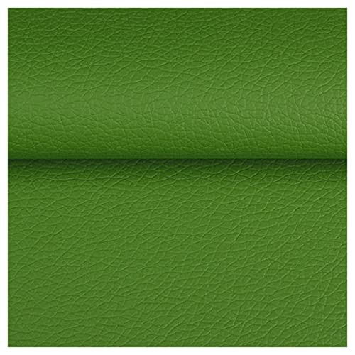 Premium Gekörnt Bezugsstoff Strukturiertes Der Litschi Kunstleder Polsterstoff Verbreiterte Version 1.4m Gekörnt Lederimitat Texturiert Lederstoff Möbelstoff Meterware(Green,1.4X7m) von XXGJOALD