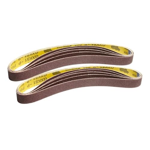 Schleifbänder, 10 Stück 25 x 762 mm Schleifband for Bandschleifer, Schleifpapier, Holzbearbeitungswerkzeuge, Zubehör, 2,5 x 762 mm(Grit 80) von XXHNBF