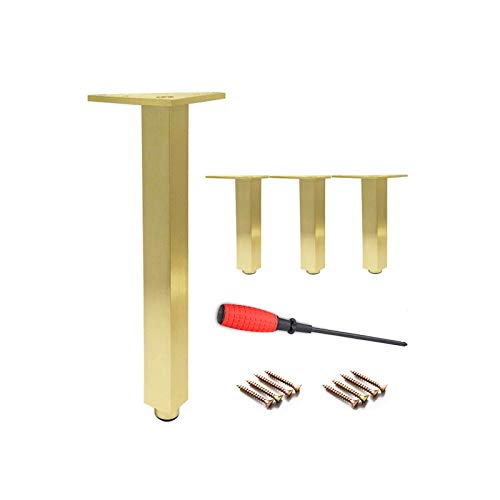 XXHNBF 2 Stück Möbelbeine, 45/72 cm hohe Tischbeine, V-förmige Esstischbeine(Gold,25cm/10in) von XXHNBF