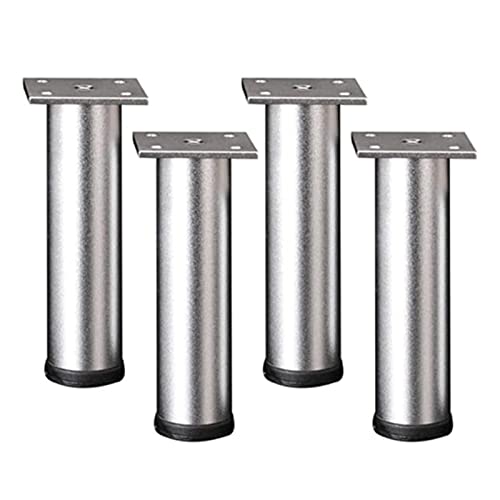 XXHNBF 4-teiliges Sofabein aus Aluminiumlegierung, verstellbare Möbelbeine, Möbelstützfüße, Ersatzbein for Couch, Stuhl, Schrank, Tisch(Silver,6cm) von XXHNBF