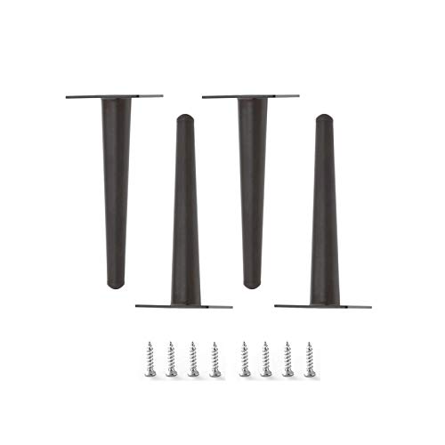 XXHNBF 4X Möbelbeine, for Betten, Kleiderschränke, Schränke, Stühle, Badezimmer, rutschfeste, verschleißfeste, langlebige, wasserdichte Sofafüße(Black,25cm/10in) von XXHNBF