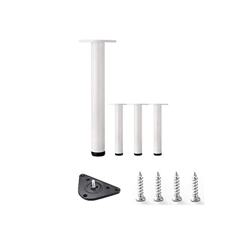 XXHNBF Möbelbeine aus Edelstahl, for Bett, Schreibtisch, rutschfestes Sicherheitsdesign, glatt, verschleißfest(White,15cm/6in) von XXHNBF