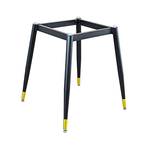 XXHNBF Tischbeine aus Metall, robuste Schreibtischbeine, Möbelbeine aus Eisen, Esstischbeine, mit Schraube und Saugnapf, Zwei Installationsmethoden(Black+Gold,60 * 60cm(24 * 24in)) von XXHNBF