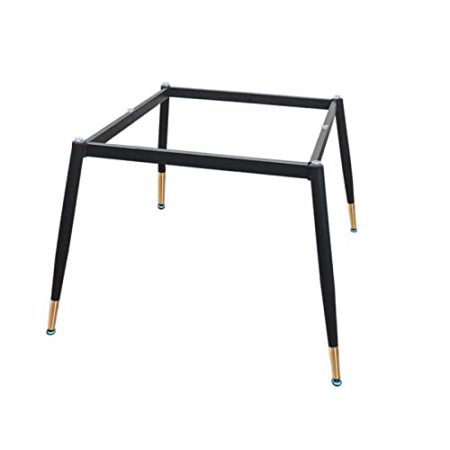 XXHNBF Tischbeine aus Metall, robuste Schreibtischbeine, Möbelbeine aus Eisen, Esstischbeine, mit Schraube und Saugnapf, Zwei Installationsmethoden(Black+Gold,70 * 70cm(28 * 28in)) von XXHNBF
