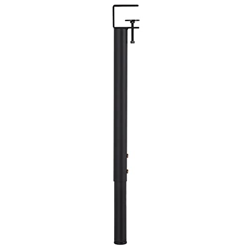 XXHNBF Verstellbare Tischbeine aus Metall mit Klemme, Stützbeine, Design ohne Stanzen for Schutz des Schreibtischs, mit Bodenschonern(Black,1pcs) von XXHNBF