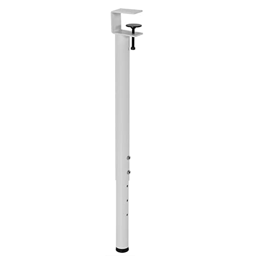 XXHNBF Verstellbare Tischbeine aus Metall mit Klemme, Stützbeine, Design ohne Stanzen for Schutz des Schreibtischs, mit Bodenschonern(White,1pcs) von XXHNBF