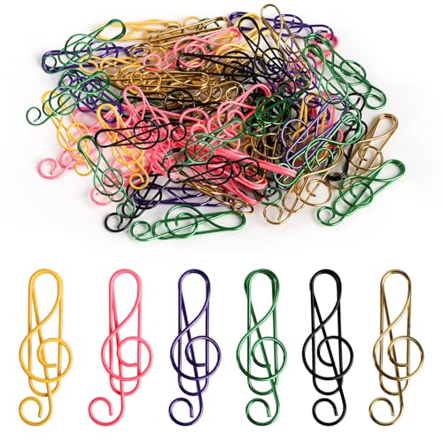 Musikalische Büroklammern, farbige Büroklammern, Musiknoten, Büroklammern, kleine Metallklammern, Buchklammern, Dokumente, Büroklammern, Halter für Schreibtisch, Büro, Lesezeichen, Foto, Schule, 50 Musikalische Büroklammern, farbige Büroklammern, Musiknoten, Büroklammern, kleine Metallklammern, Buchklammern, Dokumente, Büroklammern, Halter für Schreibtisch, Büro, Lesezeichen, Foto, Schule, 50 von XXHUO