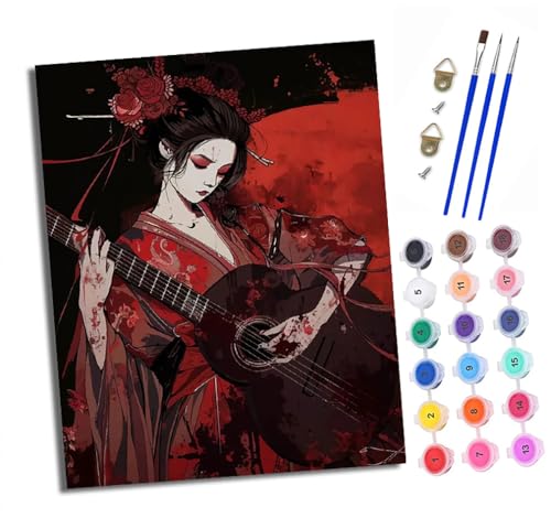 Malen Nach Zahlen Erwachsene-DIY Handgemalt Ölgemälde KitMädchen im antiken Stil spielt Gitarre für Anfänger Mit 3-Pinseln und Acrylfarbe Handgemalt öLgemäLde Kit Als Geschenk 40x50cm (Rahmenlos) Malen Nach Zahlen Erwachsene-DIY Handgemalt Ölgemälde KitMädchen im antiken Stil spielt Gitarre für Anfänger Mit 3-Pinseln und Acrylfarbe Handgemalt öLgemäLde Kit Als Geschenk 40x50cm (Rahmenlos) von XXHXIE