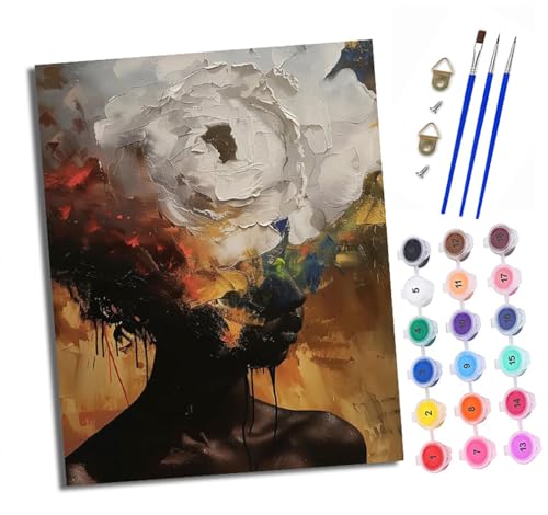 Malen nach Zahlen Erwachsene Abstraktes afrikanisches Mädchen DIY Handgemalt Ölgemälde Kit Paint by Numbers Adult Mit 3 - Pinseln und Acrylfarbe Knitterfreie Leinwand set - 40 X 50 CM Malen nach Zahlen Erwachsene Abstraktes afrikanisches Mädchen DIY Handgemalt Ölgemälde Kit Paint by Numbers Adult Mit 3 - Pinseln und Acrylfarbe Knitterfreie Leinwand set - 40 X 50 CM von XXHXIE