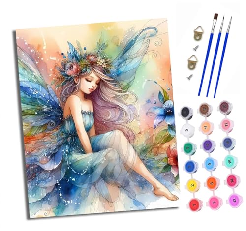 Malen nach Zahlen Erwachsene Blumenfee DIY Handgemalt Ölgemälde Kit Paint by Numbers Adult Mit 3 - Pinseln und Acrylfarbe Knitterfreie Leinwand set - 40 X 50 CM Malen nach Zahlen Erwachsene Blumenfee DIY Handgemalt Ölgemälde Kit Paint by Numbers Adult Mit 3 - Pinseln und Acrylfarbe Knitterfreie Leinwand set - 40 X 50 CM von XXHXIE