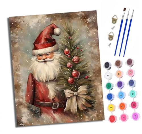 Malen nach Zahlen Erwachsene Bogen Weihnachtsmann DIY Handgemalt Ölgemälde Kit Paint by Numbers Adult Mit 3 - Pinseln und Acrylfarbe Knitterfreie Leinwand set - 40 X 50 CM Malen nach Zahlen Erwachsene Bogen Weihnachtsmann DIY Handgemalt Ölgemälde Kit Paint by Numbers Adult Mit 3 - Pinseln und Acrylfarbe Knitterfreie Leinwand set - 40 X 50 CM von XXHXIE