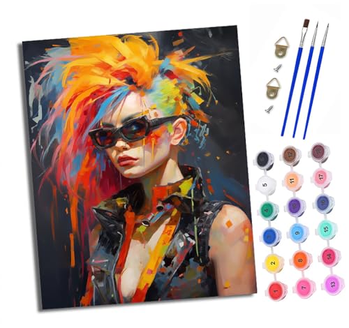 Malen nach Zahlen Erwachsene Buntes hübsches Mädchen DIY Handgemalt Ölgemälde Kit Paint by Numbers Adult Mit 3 - Pinseln und Acrylfarbe knitterfreie leinwand Kit - 40 X 50 CM Malen nach Zahlen Erwachsene Buntes hübsches Mädchen DIY Handgemalt Ölgemälde Kit Paint by Numbers Adult Mit 3 - Pinseln und Acrylfarbe knitterfreie leinwand Kit - 40 X 50 CM von XXHXIE