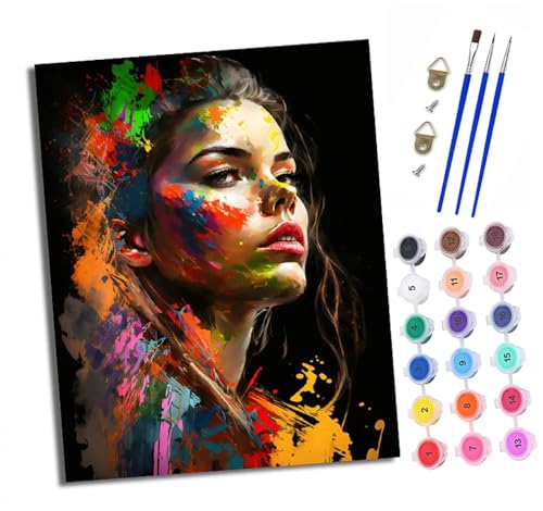 Malen nach Zahlen Erwachsene Farbiges Graffiti-Mädchen DIY Handgemalt Ölgemälde Kit Paint by Numbers Adult Mit 3 - Pinseln und Acrylfarbe Knitterfreie Leinwand set - 40 X 50 CM Malen nach Zahlen Erwachsene Farbiges Graffiti-Mädchen DIY Handgemalt Ölgemälde Kit Paint by Numbers Adult Mit 3 - Pinseln und Acrylfarbe Knitterfreie Leinwand set - 40 X 50 CM von XXHXIE