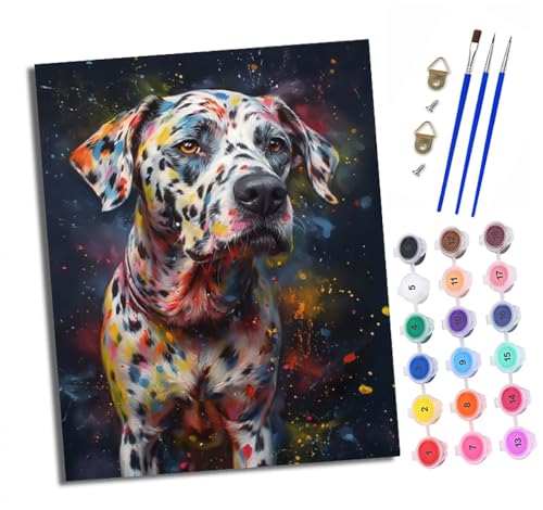 Malen nach Zahlen Erwachsene Farbwiedergabe von Dalmatiner DIY Handgemalt Ölgemälde Kit Paint by Numbers Adult Mit 3 - Pinseln und Acrylfarbe Knitterfreie Leinwand set - 40 X 50 CM Malen nach Zahlen Erwachsene Farbwiedergabe von Dalmatiner DIY Handgemalt Ölgemälde Kit Paint by Numbers Adult Mit 3 - Pinseln und Acrylfarbe Knitterfreie Leinwand set - 40 X 50 CM von XXHXIE