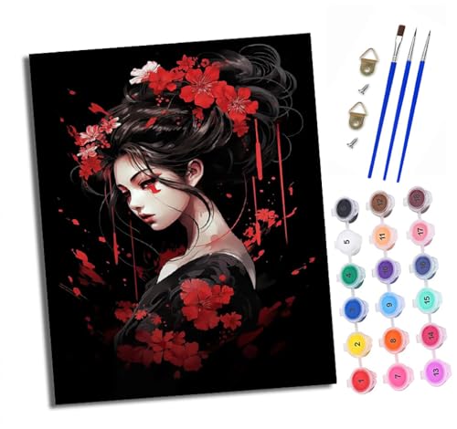 Malen nach Zahlen Erwachsene Japanisches Oiran-Mädchen DIY Handgemalt Ölgemälde Kit Paint by Numbers Adult Mit 3 - Pinseln und Acrylfarbe knitterfreie leinwand Kit - 40 X 50 CM Malen nach Zahlen Erwachsene Japanisches Oiran-Mädchen DIY Handgemalt Ölgemälde Kit Paint by Numbers Adult Mit 3 - Pinseln und Acrylfarbe knitterfreie leinwand Kit - 40 X 50 CM von XXHXIE