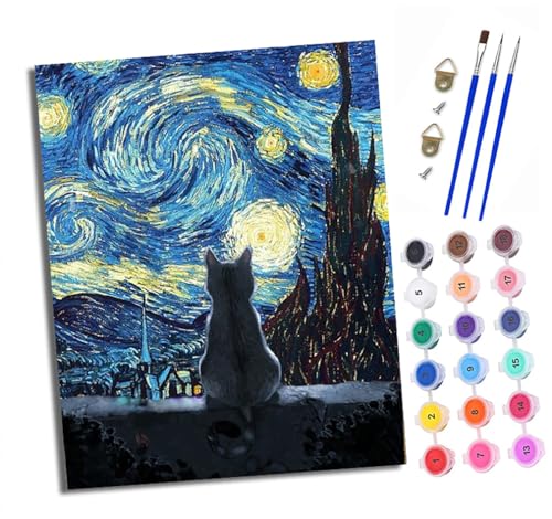 Malen nach Zahlen Erwachsene Maowang Sternenhimmel-Gemälde DIY Handgemalt Ölgemälde Kit Paint by Numbers Adult Mit 3 - Pinseln und Acrylfarbe Knitterfreie Leinwand set - 40 X 50 CM Malen nach Zahlen Erwachsene Maowang Sternenhimmel-Gemälde DIY Handgemalt Ölgemälde Kit Paint by Numbers Adult Mit 3 - Pinseln und Acrylfarbe Knitterfreie Leinwand set - 40 X 50 CM von XXHXIE
