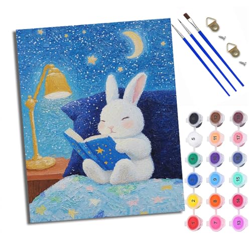 Malen nach Zahlen Erwachsene Schafskopfvogel mit Muschelkette DIY Handgemalt Ölgemälde Kit Paint by Numbers Adult Mit 3 - Pinseln und Acrylfarbe Knitterfreie Leinwand set - 40 X 50 CM von XXHXIE
